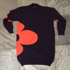 Navy blue sweater dress